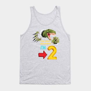 2nd Birthday Dinosaur Tank Top